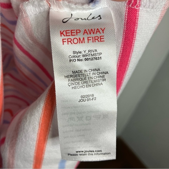 Joules‎ striped tank dress multicolored size 12 - Picture 3 of 6